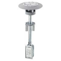 PREMISE WIRING ScrubShield™ PT2X2GY 1-Piece Flush Standard Sized Poke-Through Unit, 3 in Hole, 7 in Dia x 0.58 in H Cover, 13 cu-in, Composite