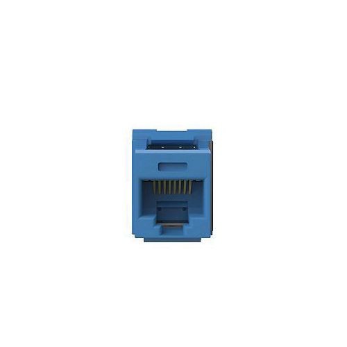 NK6X88MBU-QPanduit® NetKey® NK6X88MBU-Q Punch-Down Unshielded Jack Module, Keystone Cat 6A 8-Position Module, Surface Mount, ABS/Polycarbonate, Blue