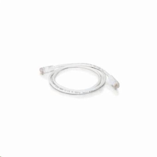 Quiktron® 576-125-003 Value Booted Patch Cord, Cat 6, 24 AWG Solid Copper Conductor, Male RJ45 Connector, 3 ft L Cord, White