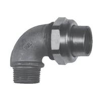 Crouse-Hinds Condulet® UNL205 Dust-Ignitionproof Explosionproof Elbow Threaded Conduit Union, 3/4 in NPT, 90 deg, Feraloy® Iron Alloy, Electro-Galvanized/Aluminum Acrylic Painted
