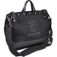 Klein® 510216SPBLK Deluxe Tool Bag With Internal Pockets and Shoulder Strap, #8 Canvas, Black