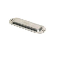 O-Z/Gedney BS350S BS-S Domed Conduit Body Cover, 3-1/2 to 4 in Hub, For Use With Malleable Iron Conduit Body Opening, Steel, Natural