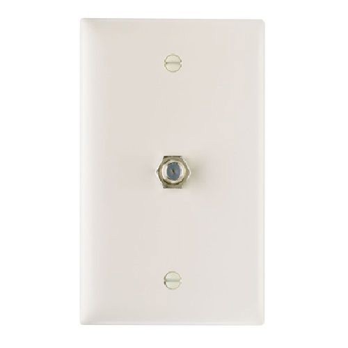 On-Q® TPCATV-LA Standard Phone Wallplate, 1 Gangs, 4.7 in L, Thermoplastic, Wall Mount