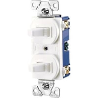 EATON Arrow Hart™ Eaton Wiring Devices 276W-BOX 3-Way Duplex Heavy Duty Toggle Combination Switch, 15 A at 120/277 VAC, 1 Poles
