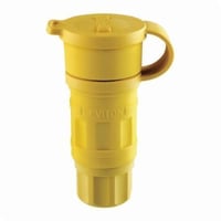 Woodhead® Watertite® Extreme 15W47 130146 Female Straight Blade Connector, 125 VAC, 15 A, 2 Poles, 3 Wires, Yellow