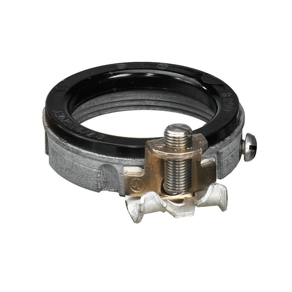 BLG-4104O-Z/Gedney BLG-4104 Type BLG Grounding Bushing, 14 to 4 AWG AC Cable, 4 in Trade, Malleable Iron, Zinc Plated