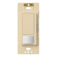 Lutron® MS-OPS5M-IV Occupancy Sensing Switch, For Use With Incandescent/Halogen/MLV/ELV/CFL/LED/Magnetic Fluorescent/Electronic Fluorescent, 5 A at 120/277 VAC, 1 Pole, Ivory