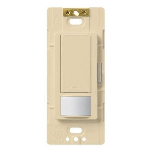 Lutron® MS-OPS5M-IV Occupancy Sensing Switch, For Use With Incandescent/Halogen/MLV/ELV/CFL/LED/Magnetic Fluorescent/Electronic Fluorescent, 5 A at 120/277 VAC, 1 Pole, Ivory