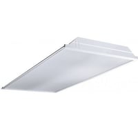 Columbia Lighting JT824-332G-FSA12-3EU Lensed Troffer, (3) Fluorescent Lamp, 120 to 277 VAC, Steel Housing