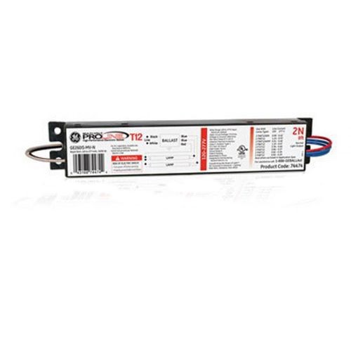 GE Multi-Volt ProLine GE260IS-MV-N Linear Electronic Ballast, T12 Fluorescent Lamp, 60 W Lamp, 120 to 277 VAC, Instant, 1 Ballast Factor