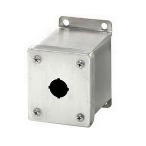 8017664Rittal 8017664 Miniature Pushbutton Enclosure, 3.2 in L x 2.7 in W x 3-1/2 in D, NEMA 12/13, Carbon Steel