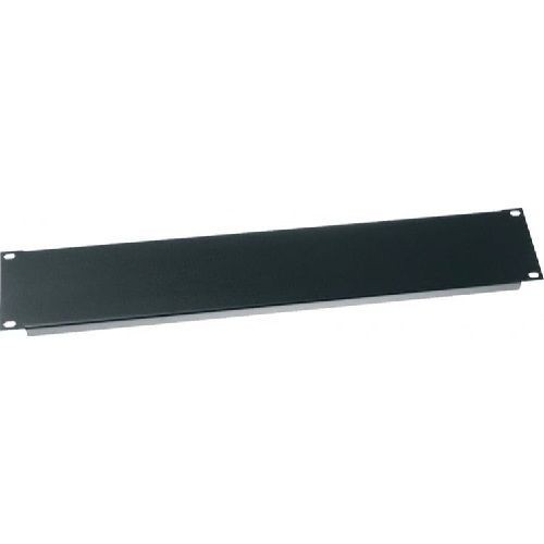 Middle Atlantic® EB2 EB Series 2 4-Hole Blank Flanged Rack Panel, 3-1/2 in H x 19 in W x 1/2 in D, Steel, Black