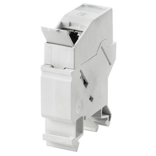 8879050000Weidmuller 8879050000 Terminal Block Interface, RJ45, Cat6, DIN Rail Mount, Light Gray