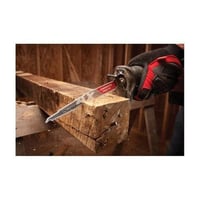48-00-5226Milwaukee® SAWZALL® AX™ 48-00-5226 Tapered Back Reciprocating Saw Blade, 9 in L, 5 TPI, Carbide Body, Universal/Toothed Edge Tang