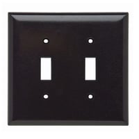 Pass & Seymour® Sierraplex® SPJ2 Junior Jumbo Wallplate, 2 Gangs, 5 in H x 4.93 in W, Thermoplastic, Brown