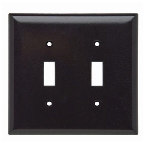 Pass & Seymour® Sierraplex® SPJ2 Junior Jumbo Wallplate, 2 Gangs, 5 in H x 4.93 in W, Thermoplastic, Brown