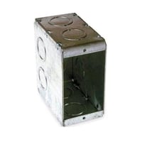RACO® 695 Non-Gangable Masonry Box, Steel, 22.5 cu-in Capacity, 1 Gangs, 1 Outlets, 16 Knockouts