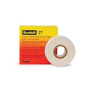 3M™ 054007-15074 Glass Cloth Tape, 66 ft L x 3/4 in W x 7 mil Thk, White