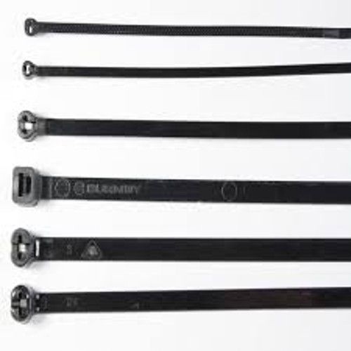 BURNDY® UNIRAP™ CT50400C0 Type CT Standard Cable Tie, 15-1/2 in L x 0.188 in W, Nylon 6.6, UV Black