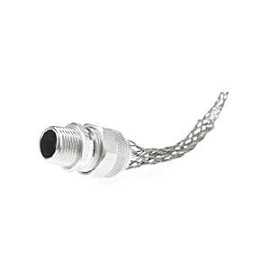 130097-0170Woodhead® 36263 130097 Deluxe Straight Strain Relief Cord Connector With Grip, 3/4 in NPT Trade, 5/8 to 3/4 in Cable Openings, Stainless Steel