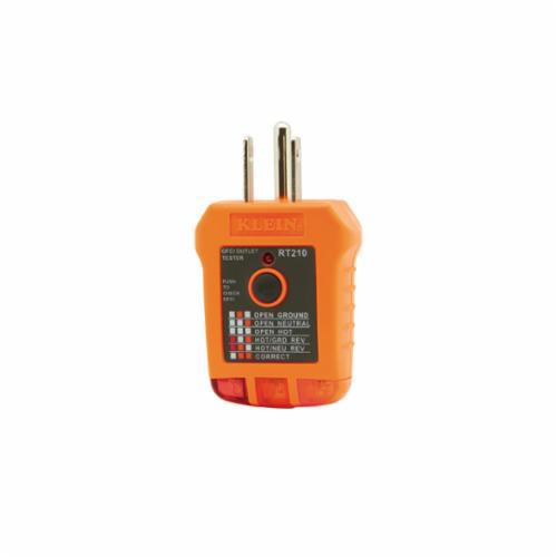 RT210Klein® RT210 Standard GFCI Receptacle Tester, 110/125 VAC, 50/60 Hz