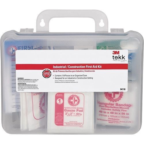 3M™ 94118-80025T 118-Piece Industrial Construction First Aid Kit, Plastic