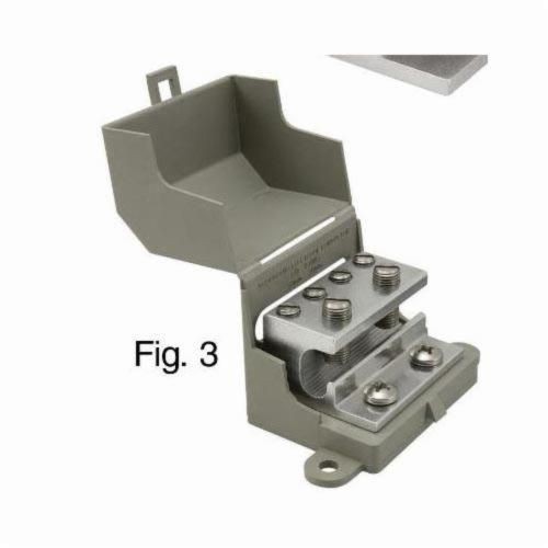 GBT-1/0-M-W/CILSCO® ClearGround® GBT-1/0-M-W/C Dual Rated Lay-In Intersystem Ground Tap, 8 to 1/0 AWG, 14 to 2 AWG Cable