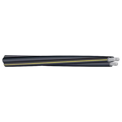 URD1/0RNURD Cable, Stranded, 1/0 AWG, 3 Conductors, Aluminum, Black, 600 Volts, Code Name: Brenau