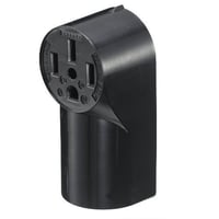 Wiring Device-Kellems tradeSELECT® RR350 Dryer Range Power Receptacle Without Ground, 125/250 VAC, 50 A, 3 Poles, 3 Wires, Black