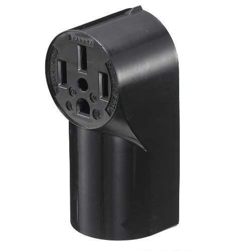 Wiring Device-Kellems tradeSELECT® RR350 Dryer Range Power Receptacle Without Ground, 125/250 VAC, 50 A, 3 Poles, 3 Wires, Black