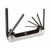 70582Klein® 70582 2-Position Folding Hex Key Set, 7 Pieces, 1.5 to 6 mm Hex, Alloy Steel, Polished Chrome/Nickel Plated