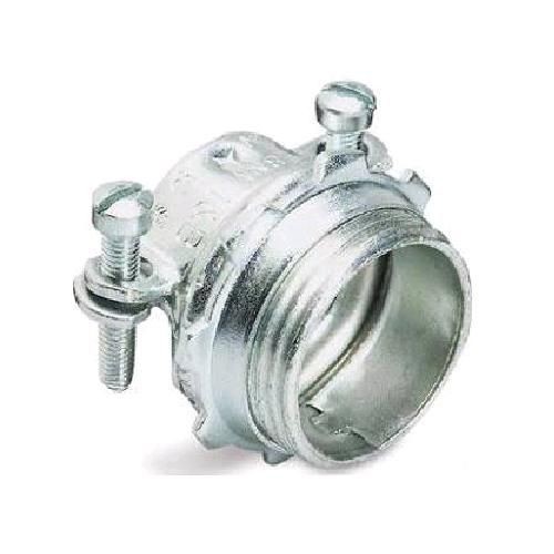 T&B® 3304 2-Screw Non-Insulated Cable Connector With Slotted Screw, 1 in Trade, 0.69 to 0.99 in Cable Openings, Steel, Electro-Zinc Plated