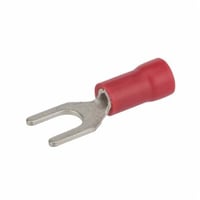 NSI Miniterms S22-8V Spade Terminal, 22 to 18 AWG Conductor, 0.826 in L, Copper, Red