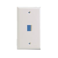 NK1FNEIPanduit® NetKey® NK1FNEI Flat Vertical Faceplate, 1 Gangs, 1 Ports, Keystone Module, Flush Mount, ABS