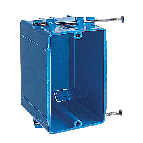 Data-Spec SheetCarlon® B118A New Work Outlet Box, PVC, 18 cu-in Capacity, 1 Gangs, 3-3/4 in L x 2-1/4 in W x 2-7/8 in D