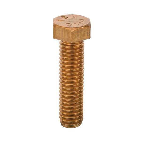 HB606NSI HB606 HB Series Tap Bolt, 3/8-16, 1-1/2 in L Under Head, Silicon Bronze, Bronze