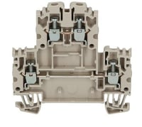1041600000Weidmuller 1041600000 Terminal Block Connector, 800 V, 24 A, 4 Position Feed Through, Beige, 12 to 39 AWG, Screw Terminals