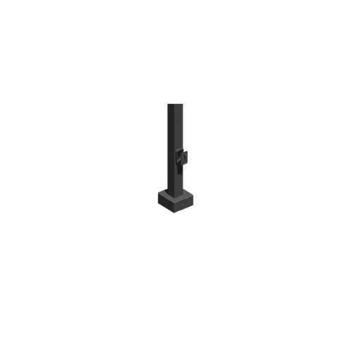 RAB PS4-11-20D2 Lighting Pole, 20 ft H Mounting, 11 ga THK, Steel