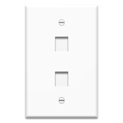 On-Q® WP3402WH25 Classic High Impact Flame-Retardant Wallplate, 1 Gangs, 2.94 in W X 0.44 in D x 4.69 in H, Plastic, White