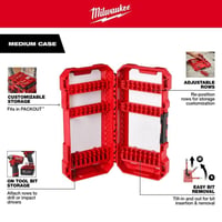 48-32-4010Milwaukee® 48-32-4010 SHOCKWAVE 54-Piece Bit Set, P1, P2,PR1, P3, SQ1, SQ4, SQ3, T15, T20, T25, T27, T30, SL#8, SL#10, 1/8 in, 9/64 in, 5/32 in, 3/16 in, SQ2, 3.5 in, 1-7/8 in, 1/4 in, 5/16, 3/8 in, 1/4 in Point Hex Point, 1/4 in, Alloy Steel