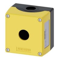 Siemens SIRIUS 3SU18010AA000AA2 1-Hole Pushbutton Enclosure With 1 Control Point, 85 mm W x 64 mm D, NEMA 1/2/3/3R/4/4X/12/13 NEMA Rating, Plastic