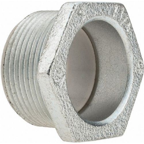 EATON Crouse-Hinds 55 Non-Insulated Threaded NPSM Conduit Bushed Nipple, 2 in, For Use With Rigid/IMC Conduit, Malleable Iron
