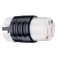 Pass & Seymour® PS5269-X Wire Grounding Straight Blade Plug, 125 VAC, 15 A, 2 Poles, 3 Wires, Black/White