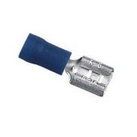 IDEAL® 83-9591 Female Disconnect Terminal, 14 to 12 AWG Conductor, 0.25 x 0.032 in Tab, Shouldered Barrel, Brass, Yellow