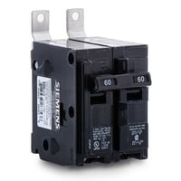 Siemens B260 Type BL Molded Case Circuit Breaker, 120/240 VAC, 60 A, 10 kA Interrupt, 2 Poles, Thermal/Magnetic Trip