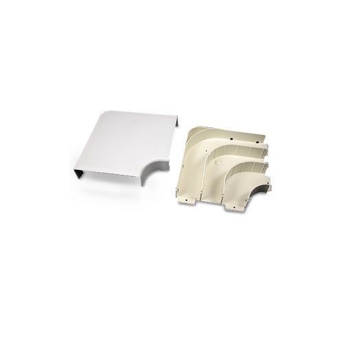 Wiremold® 5511FO Flat Non-Metallic Raceway Elbow, 90 deg Bend, 2 in Bend Radius, 1-11/16 x 6-11/16 in OD, PVC