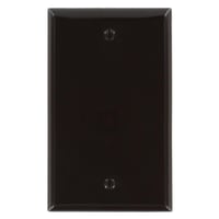 Leviton® 80714 Standard Size Blank Wallplate, 1 Gang, 4-1/2 in H x 2-3/4 in W, Thermoplastic Nylon, Brown