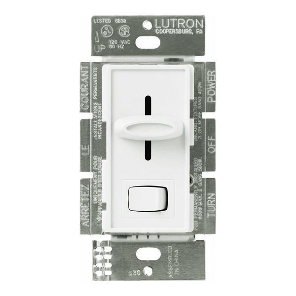 SLV-600P-WH-CSASkylark® SLV-600P-WH-CSA Low Voltage Magnetic Dimmer Switch With Rocker On/Off Switch, 120 VAC, 1 Poles, Slide Operation, White