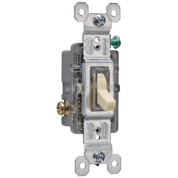 660ISLGPass & Seymour® TradeMaster® 660ISLG Lighted Self-Grounding Toggle Switch, 120 VAC, 15 A, 1/2 hp Power Rating
