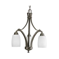 Progress Lighting® P4434-20 Wisten Contemporary/Modern/Soft/Transitional Chandelier, (3) A19 Incandescent Lamp, 120 VAC, Antique Bronze/Painted Housing